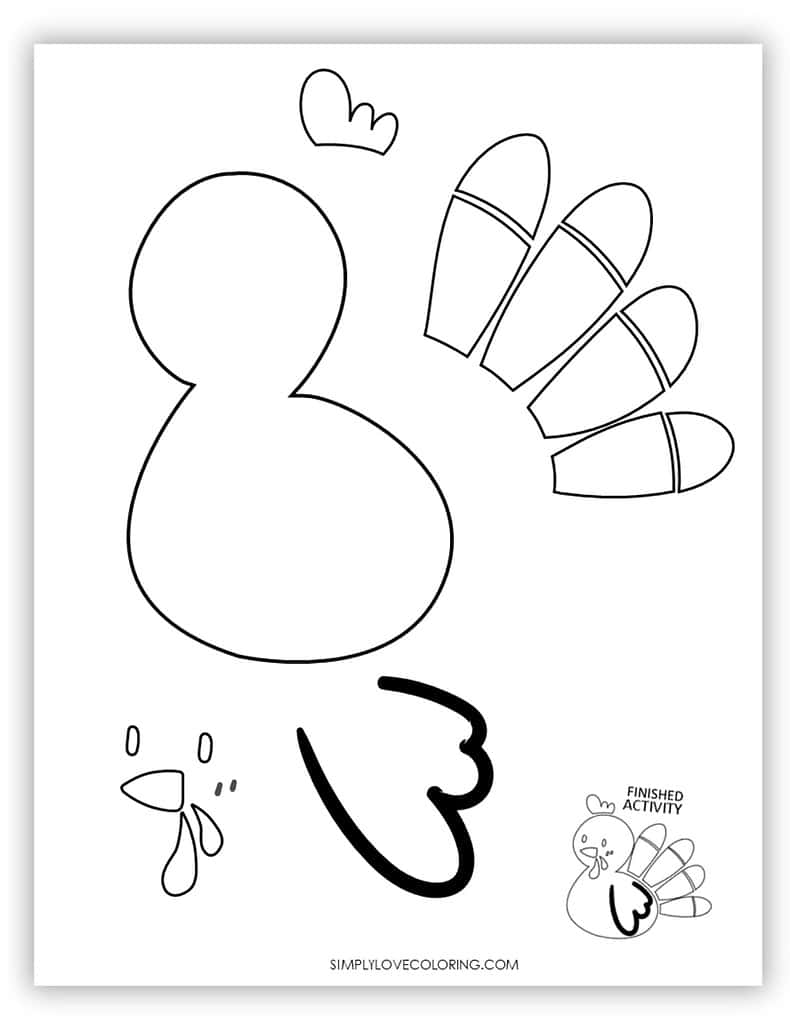 turkey templates (free pdf printables) - simply love coloring